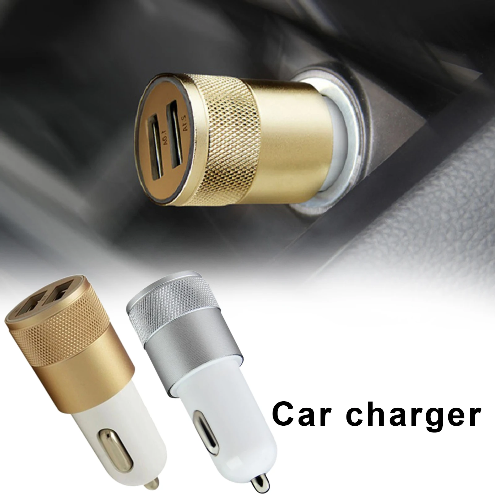

Автомобильное зарядное устройство для прикуривателя, 12-24 В, 2 USB-порта, 2,1 А