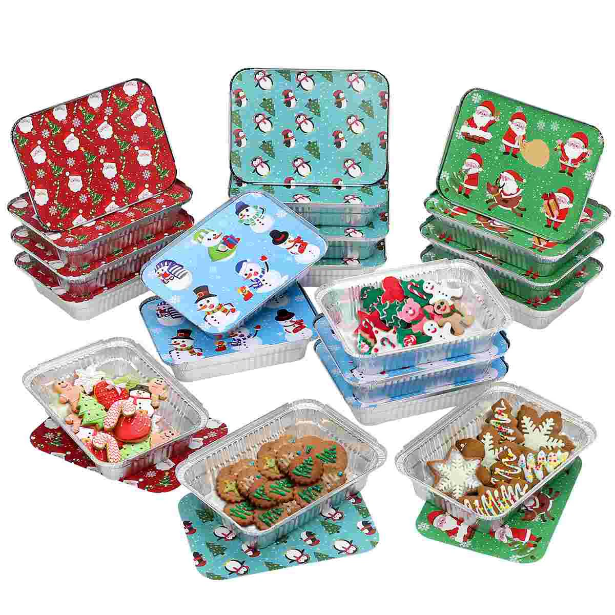 

Withlids Pans Containers Aluminum Pie Disposable Tinsgo Pan Christmas Shoe Boxes Inch Tin Heavy Duty Lid Cakeplates Mini Cookie