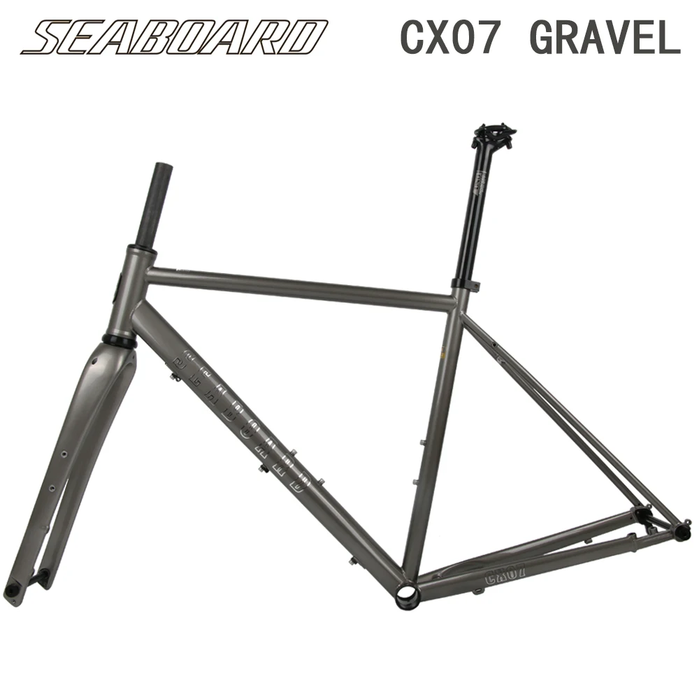 SEABOARD CX07 Silver Gray Disc Brake Chrome Frame With Carbo