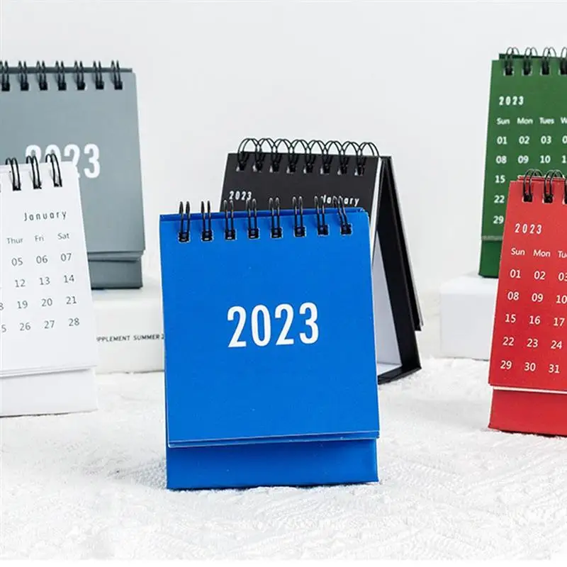 

Calendar Desk 2023 Small 2022 Standing Desktop Mini Office Monthly Table Calendars Stand Month Portable Up Calendar Office Decor
