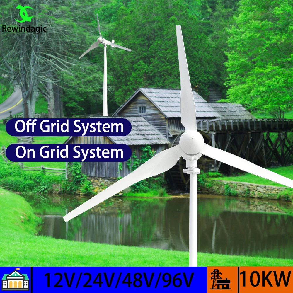 

Новая модернизация, поставляется со склада в Польше, более мощный горизонтальный ветряной генератор мощностью 10000 Вт, ветряная мельница для домашней системы Ues