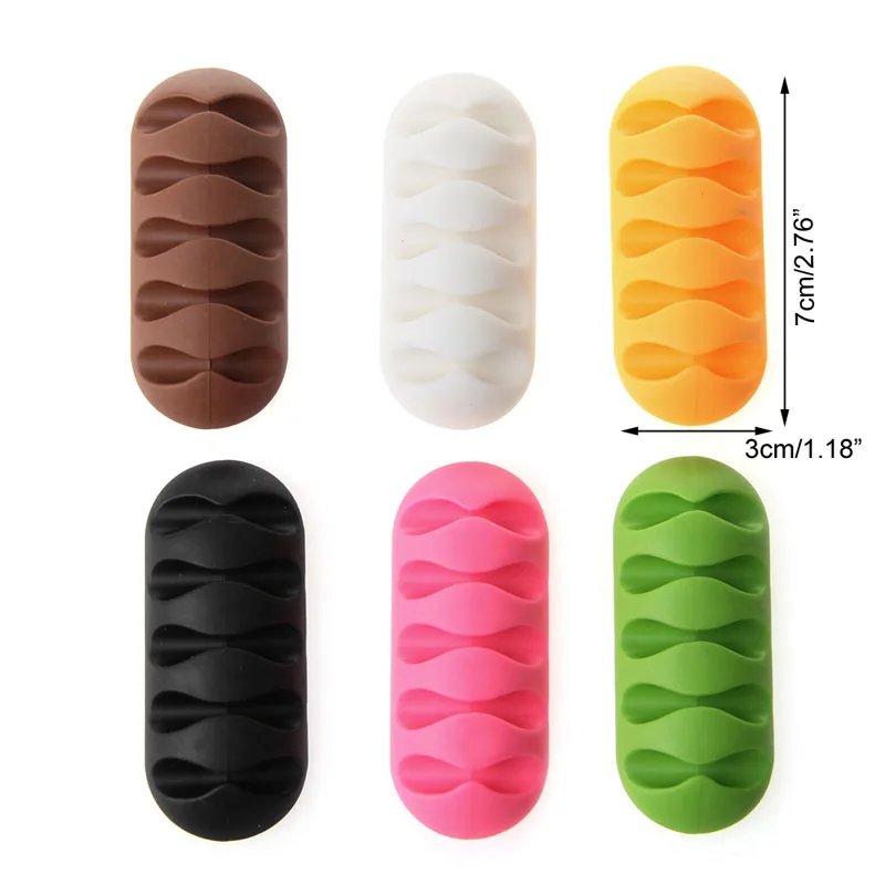 69HA уникальный органайзер для кабеля наушников с 5 зажимами устройство крепления