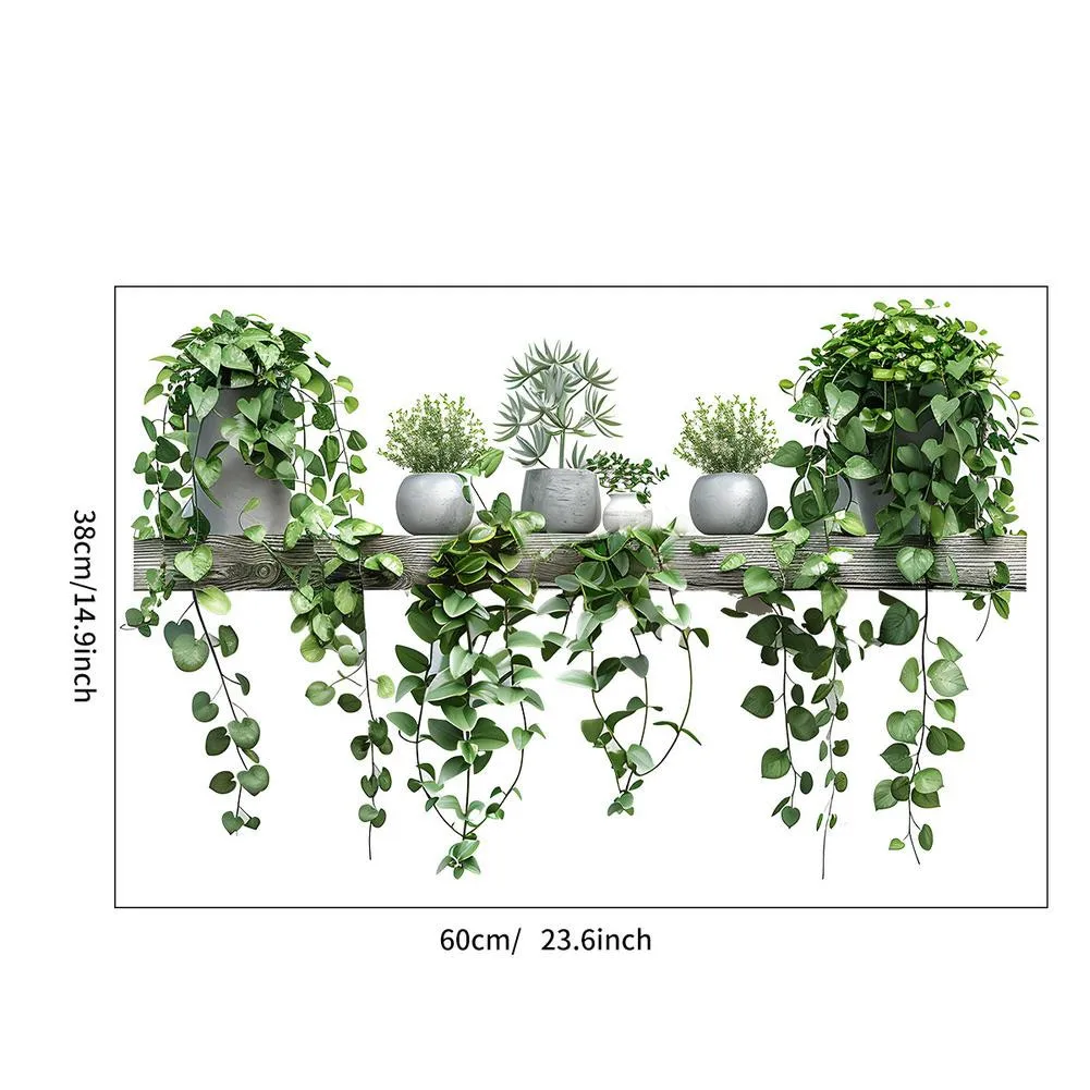 Тропические горшечные растения настенные наклейки сделай сам листья съемные