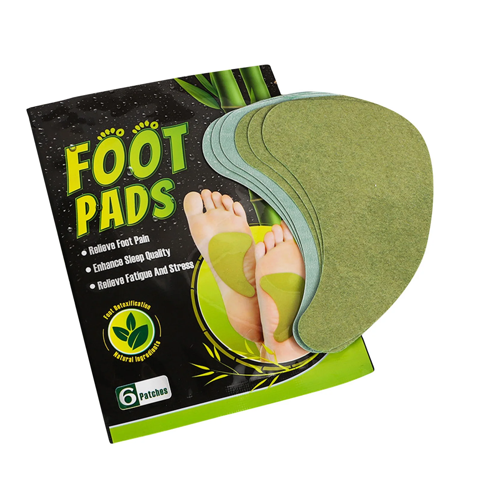 

6pcs Foot Patch 6pcs Natural Cleansing Foot Pads Herbal Sleep Patch To Relieve Stress Help Sleeping For Travel Or Home Use