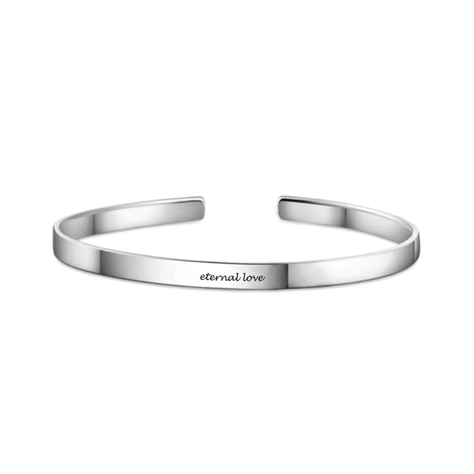

Simple Carved Bracelet Men's and Women's Lovers Private Custom Bracelet Engraved Silver Bracelet 2023