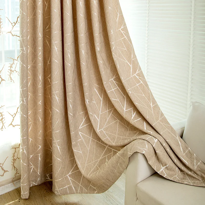 

Занавески кашемировые жаккардовые, простые современные шторы с принтом линий, для гостиной, спальни, изысканные, s