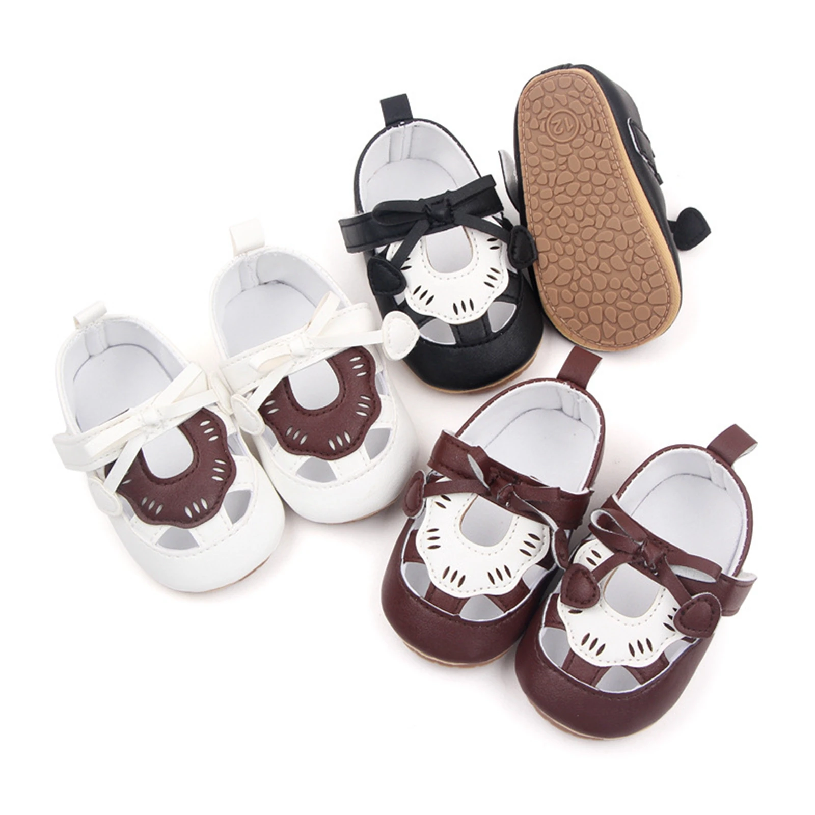 

Милые туфли мэри джейн на плоской подошве для новорожденных девочек, Нескользящие туфли принцессы с бантом в форме сердца, детская обувь для детской кроватки