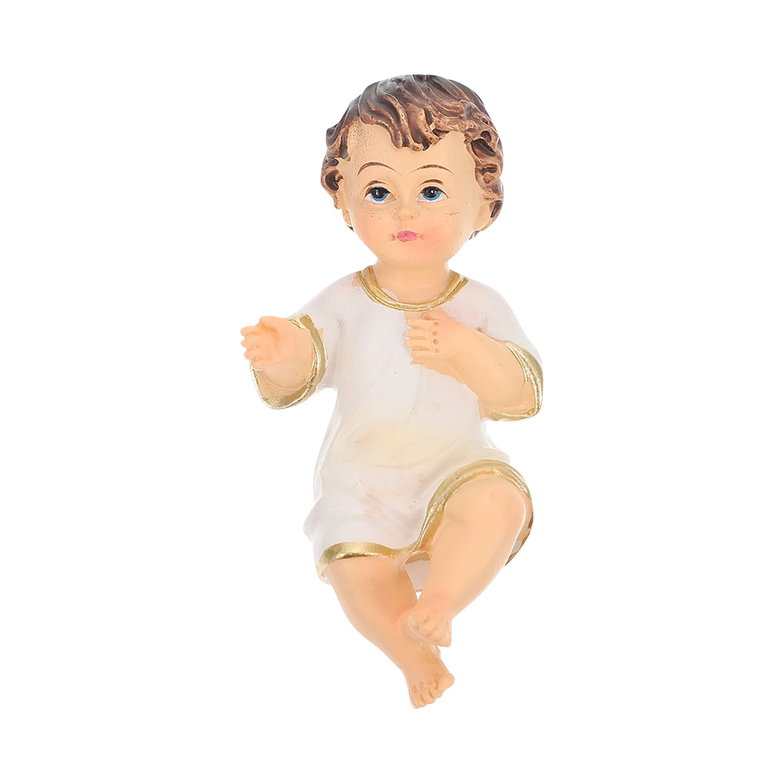 

Jesusinfant Figurine Nativity Baby Soft Religious Statue Christ Toykidsbirth Decoration Set Adornment Craft Resin Scene Desktop