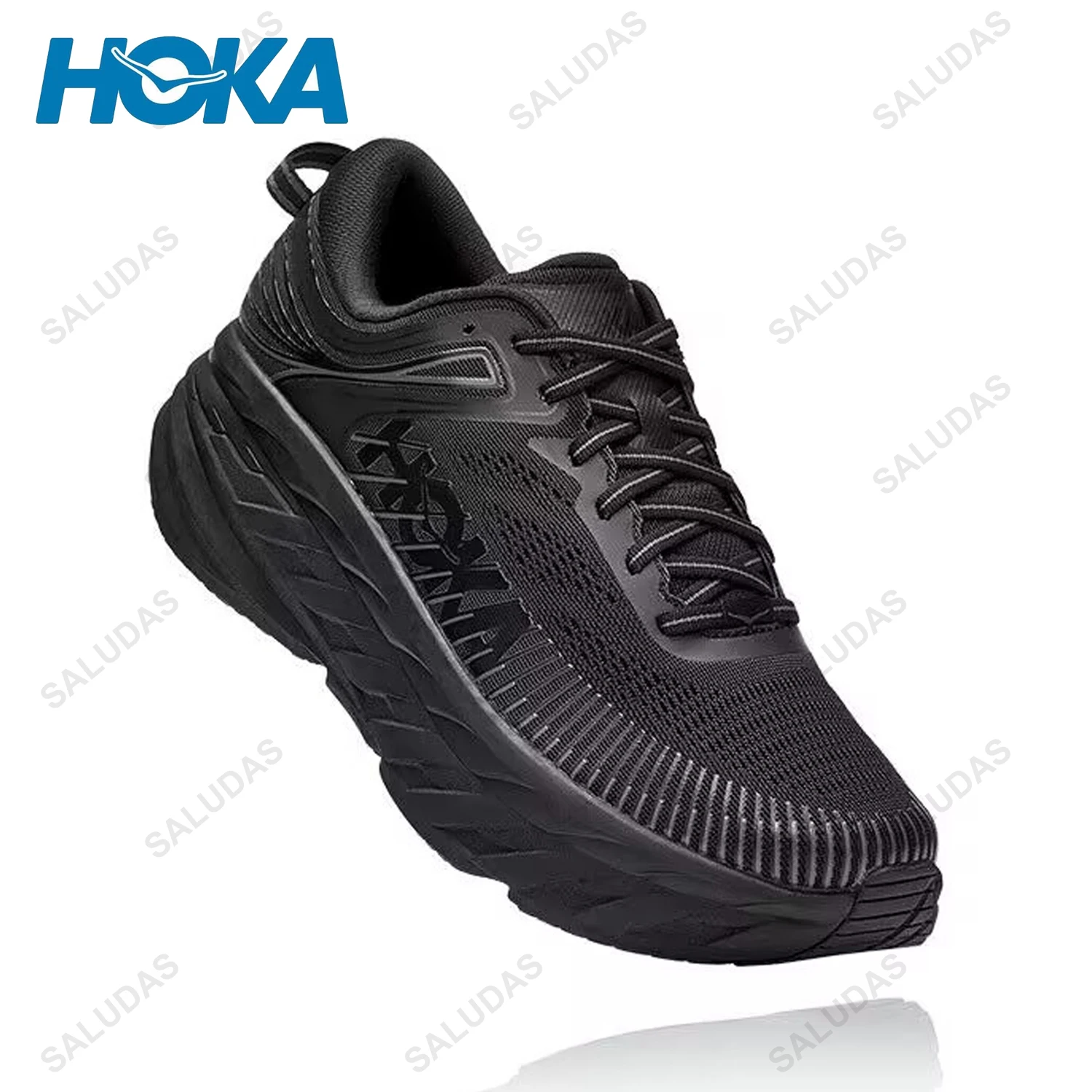 HOKA Running Shoes Bondi 7 Men Outdoor Road Running Sneakers Cushioning Elasticity Marathon Shoes Trail Trekking Tennis Sneakers