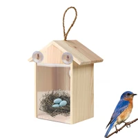 window bird house bird feeders with strong suction cup and lanyard for outside diy bird house for kids outdoor bird nest bird