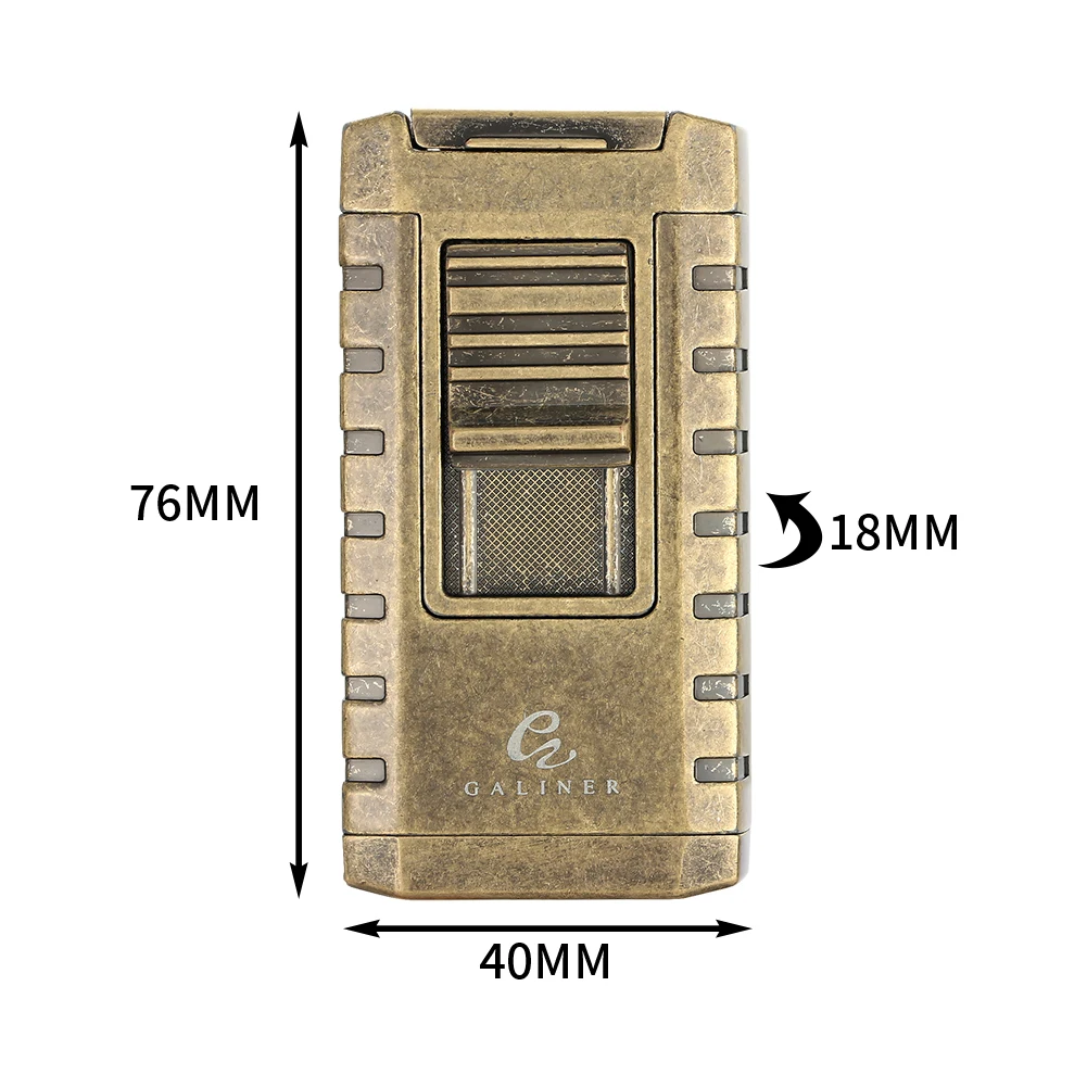 GALINER винтажная зажигалка для сигар металлическая 3-факел газовые зажигалки с