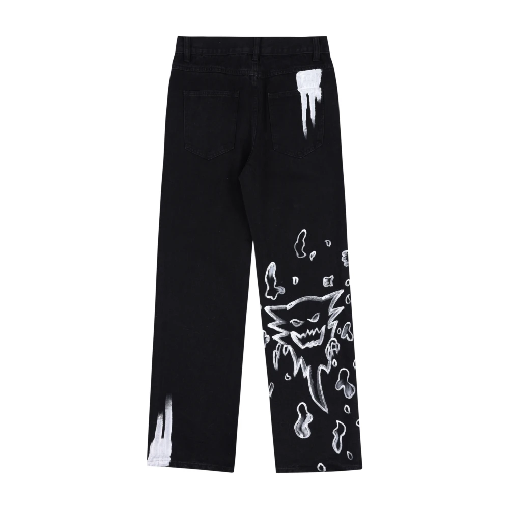 Venom Scorpion Skull Goth Pants for Men Women Distressed Retro Grunge Y2k Evil Graphic Gothic Men's Denim Jeans Streetwear 2023