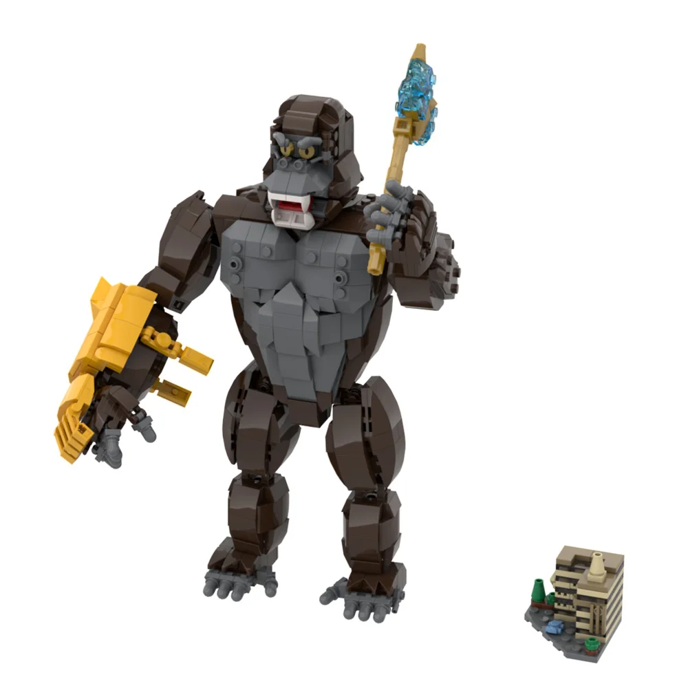 MOC Kingkongs Модель орангутана Строительные блоки Ужас Монстр Кико Битва Фигурка