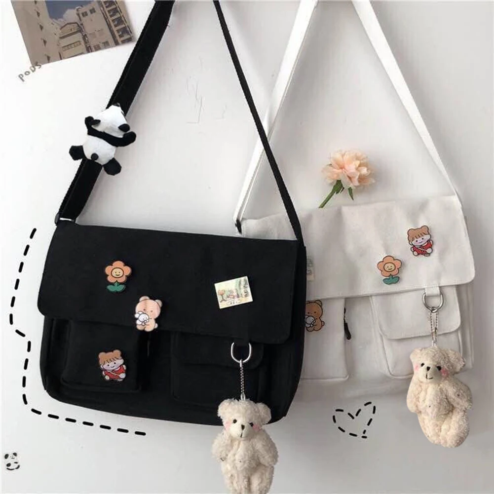 

Women Simple Crossbody Money Bag Cute Casual Satchel Girls Shoulder Pouch Women Sweet Printed Canvas Diagonal Cross School Bag
