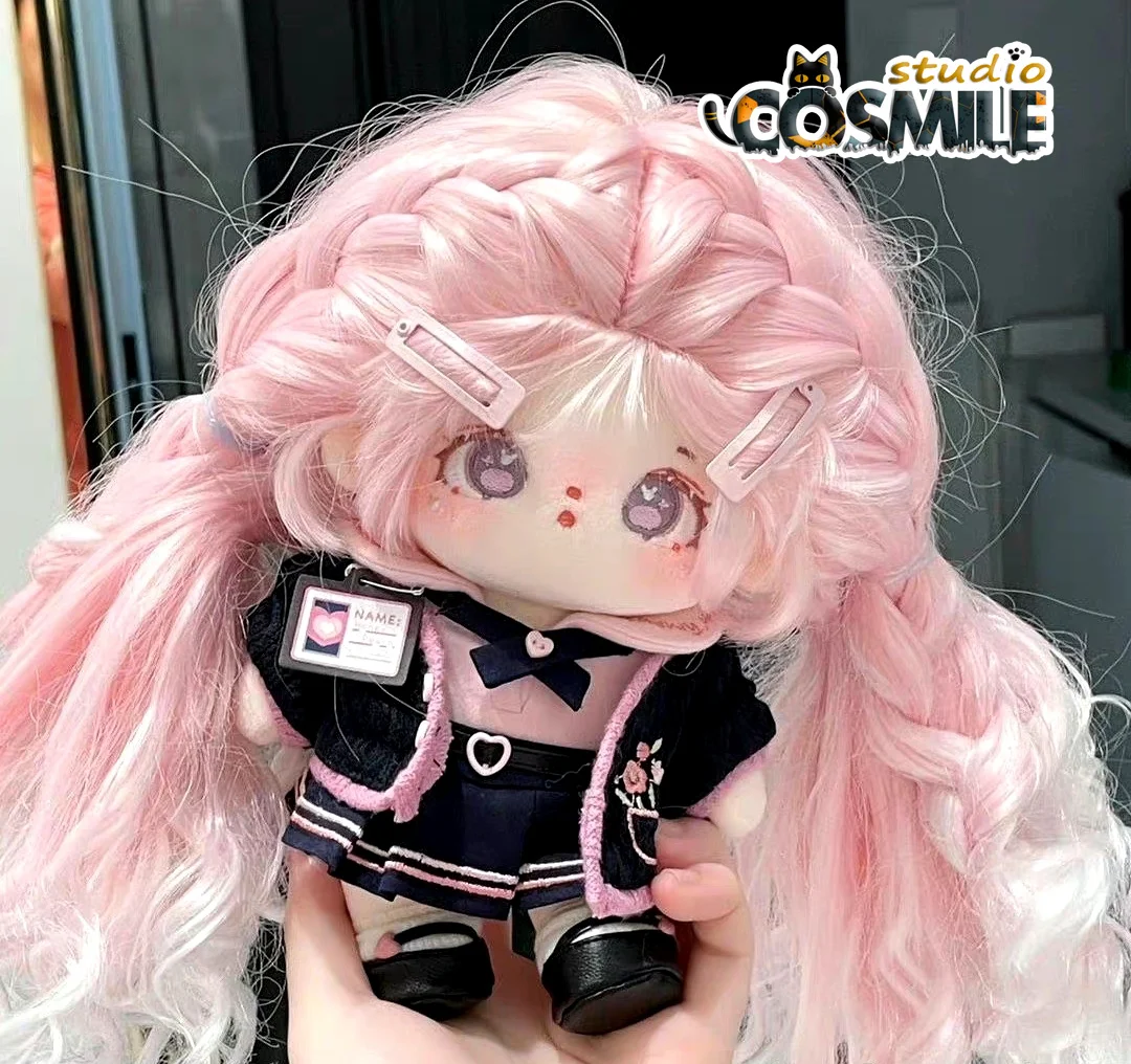 

Cosmile No Attributes Idol Star Mermaid Princess Tea Roes Pink Long Hair Wig Stuffed Plushie 20cm Plush Toy Doll Body Toy Sa XY