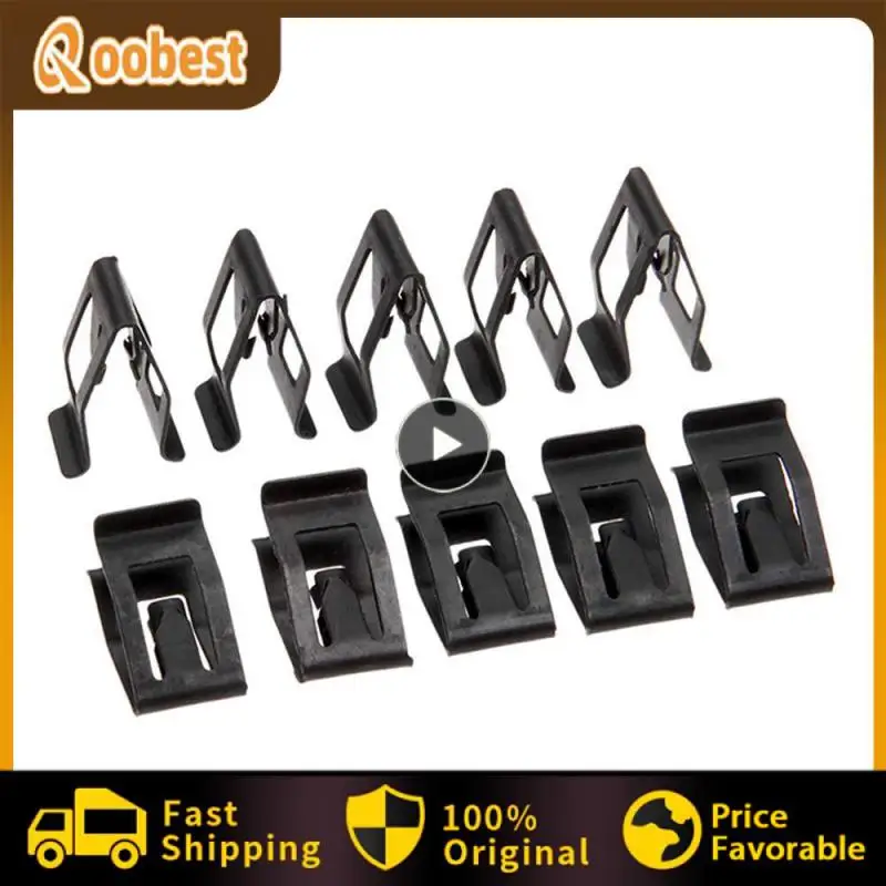 

Portable Rivet Fastener Clip Black Metal Retainer Durable Car Front Console Dash Dashboard Universal Car Interior Accessories