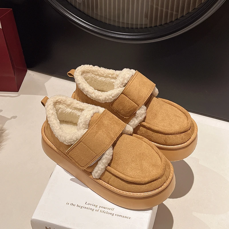 Зимняя обувь женские сабо на платформе Modis New Creepers 2024 зимние сапоги липучке модная