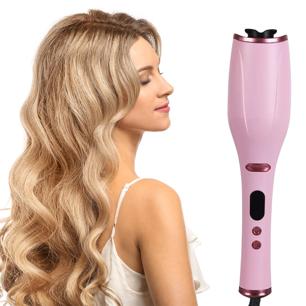 

Automatic Rotating Ceramic Hair Curler Curling Iron With LCD Hair Waver Magic Curling Irons Electric Hair Styler