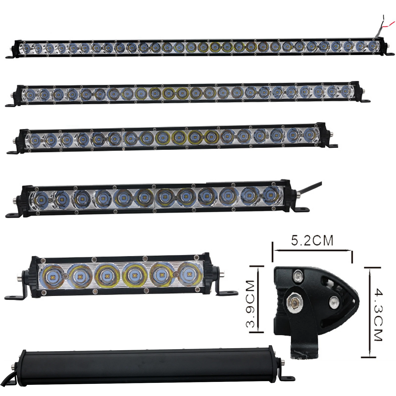 

Slim LED Light Bar Single Row 7" 13" 20" 25" 32" 38'' 45" 50" inch 120W 150W 180W 210W 240W For SUV 4X4 Off Road Work Light Lamp