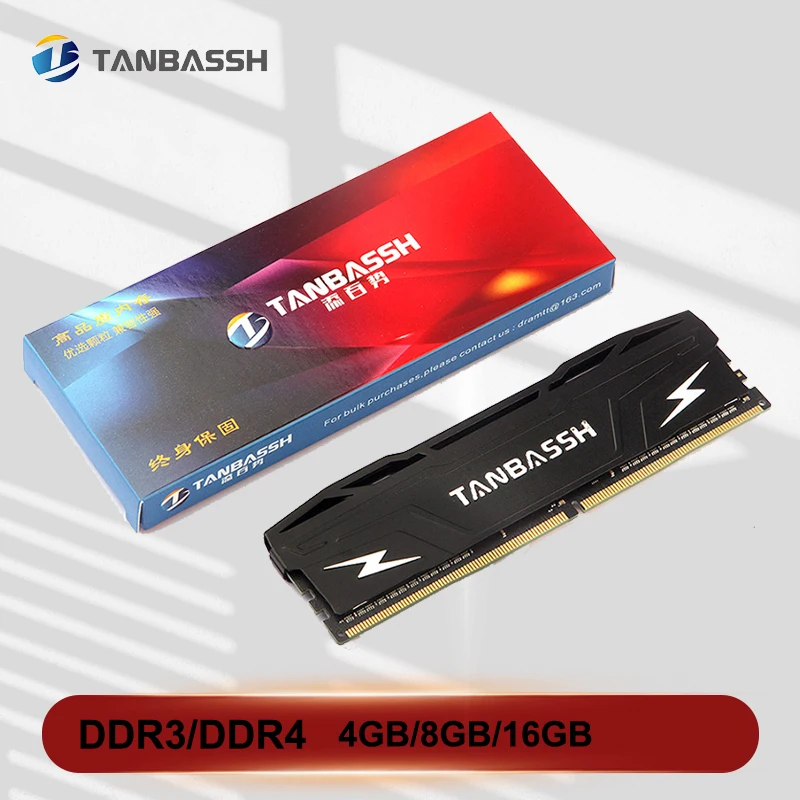 

Настольная оперативная память TANBASSH с радиатором DDR4 RAM 4 ГБ 8 ГБ 16 ГБ DDR3 1333 1600 МГц 2133 2400 2666 МГц DIMM для Intel AMD всех материнских плат