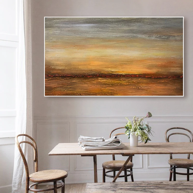 

Hand-painted Oil Painting Living Room Decorative Painting Porch Modern Minimalist Abstract Hanging Painting On Canvas Frameless