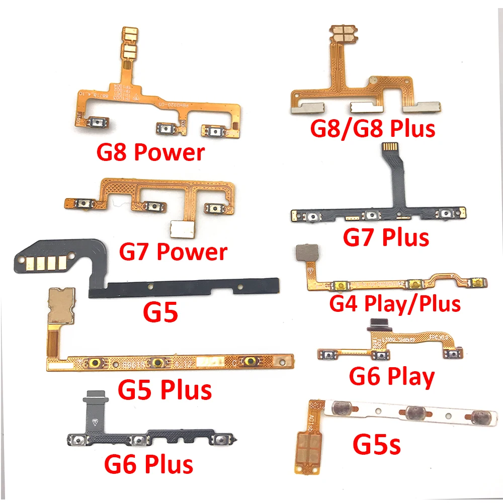 10 Pcs Power On Off Volume Side Button Key Flex Cable Replacement Parts For Moto G4 G5 G5S G6 Play G7 Plus G8 Power Lite enlarge