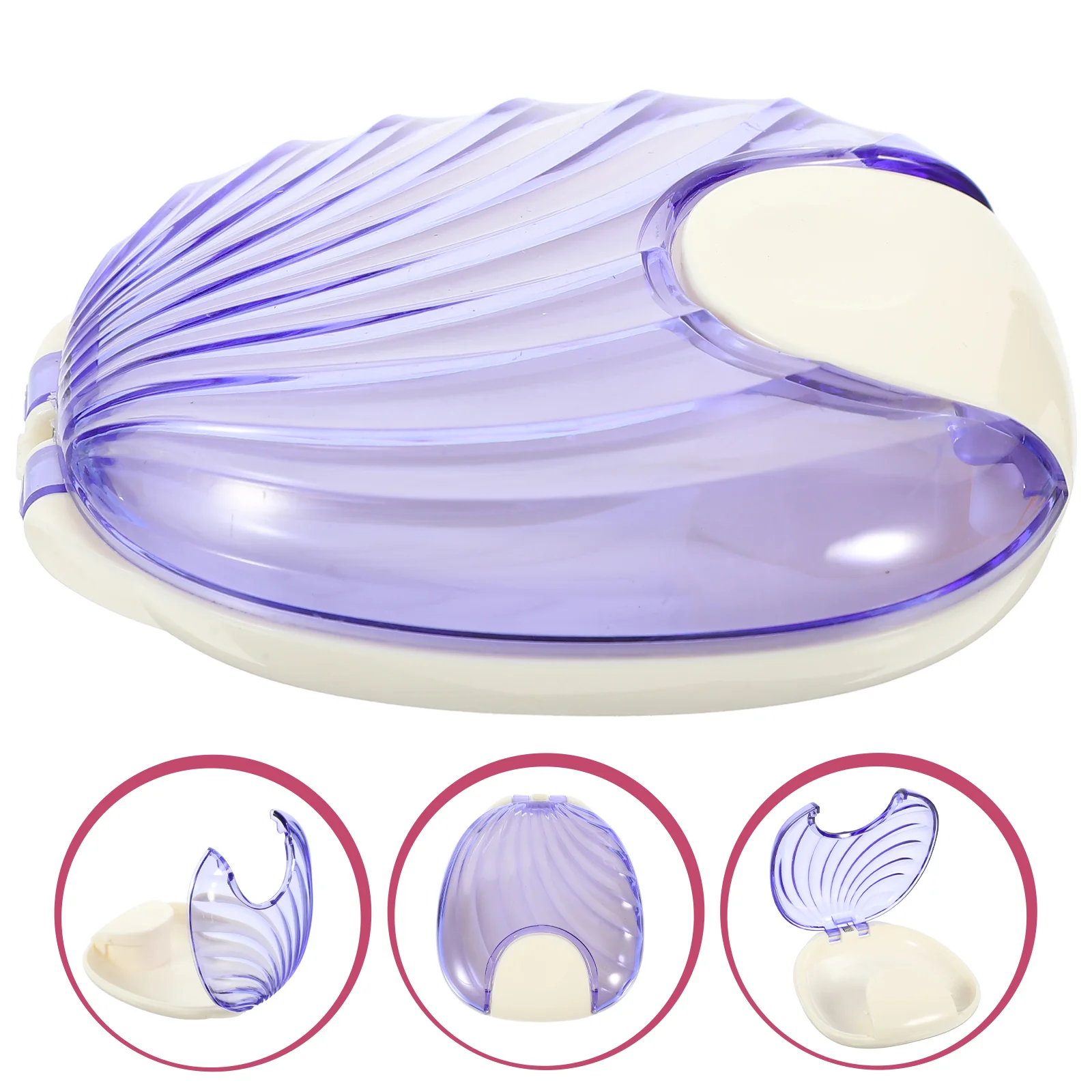 

Case Retainer Box Guard Mouth Denture Teeth Cleaner Aligner Care Container Oral Partial Mirror Clear Press Open Storage