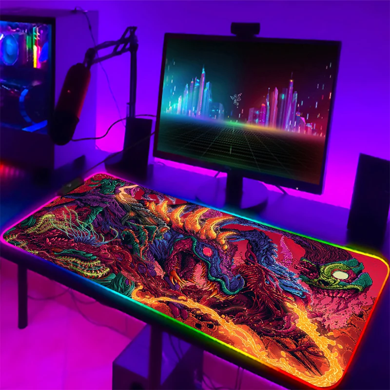 

CSGO Hyperbeast DIY Custom Gaming Mouse Pad Computer Mousepad Large Mouse Pad Gamer RGB Big Mouse Carpet PC Desk RGB Mat