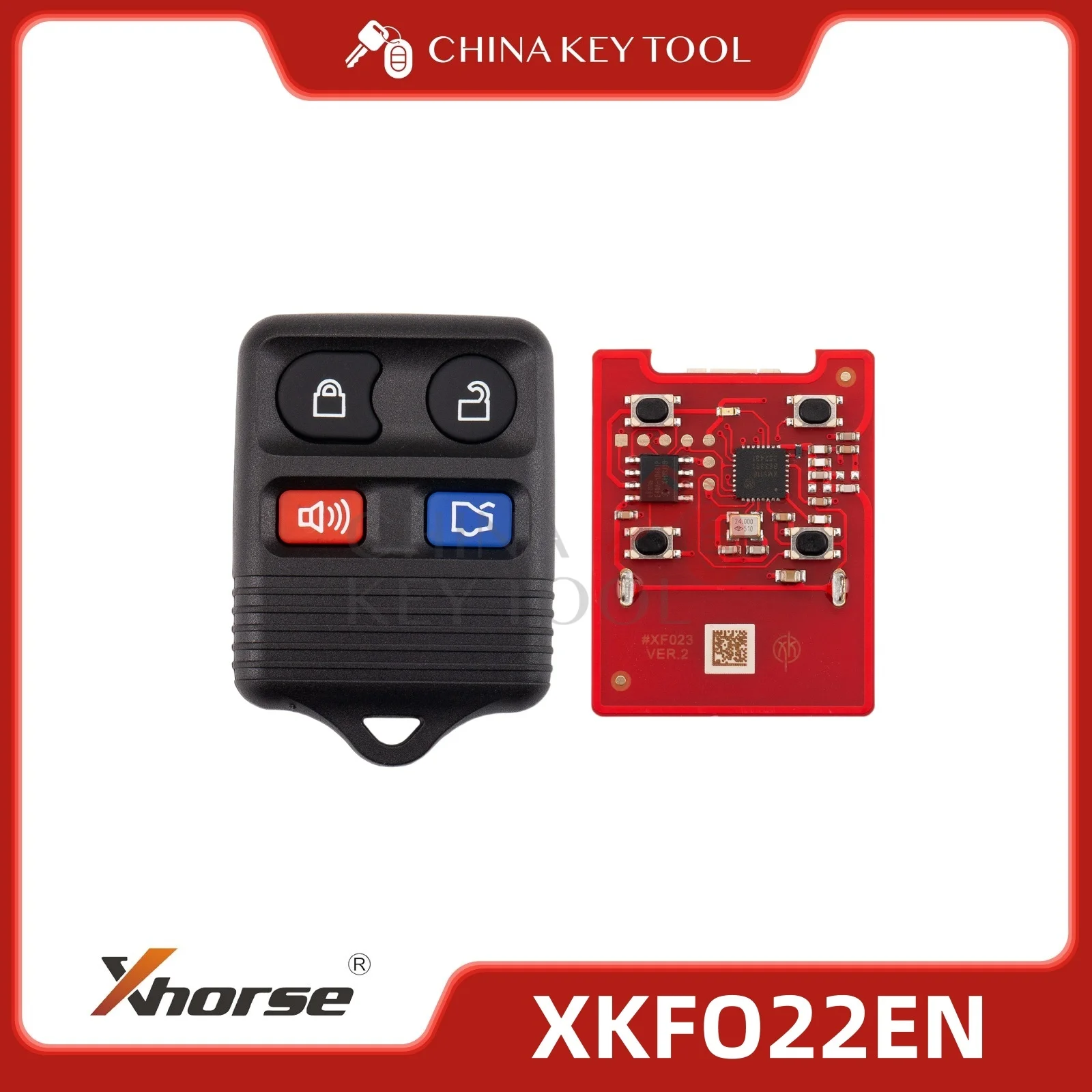 

Проводной дистанционный ключ Xhorse 2-го поколения XKFO21EN XKFO22EN XKFO01EN