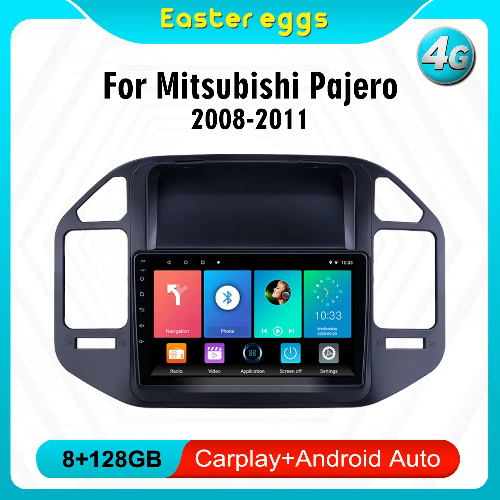 

For Mitsubishi Pajero V73 V77 V68 V75 2008-2011 4G CARPLAY 9 inch Android 2Din Car Multimedia Navigation GPS Autoradio Head Unit