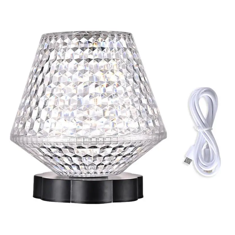 

LED Crystal Desk Lamp Dimmable 16 Colors Touch Table Lamp USB Powered Acrylic Table Light Room Lights