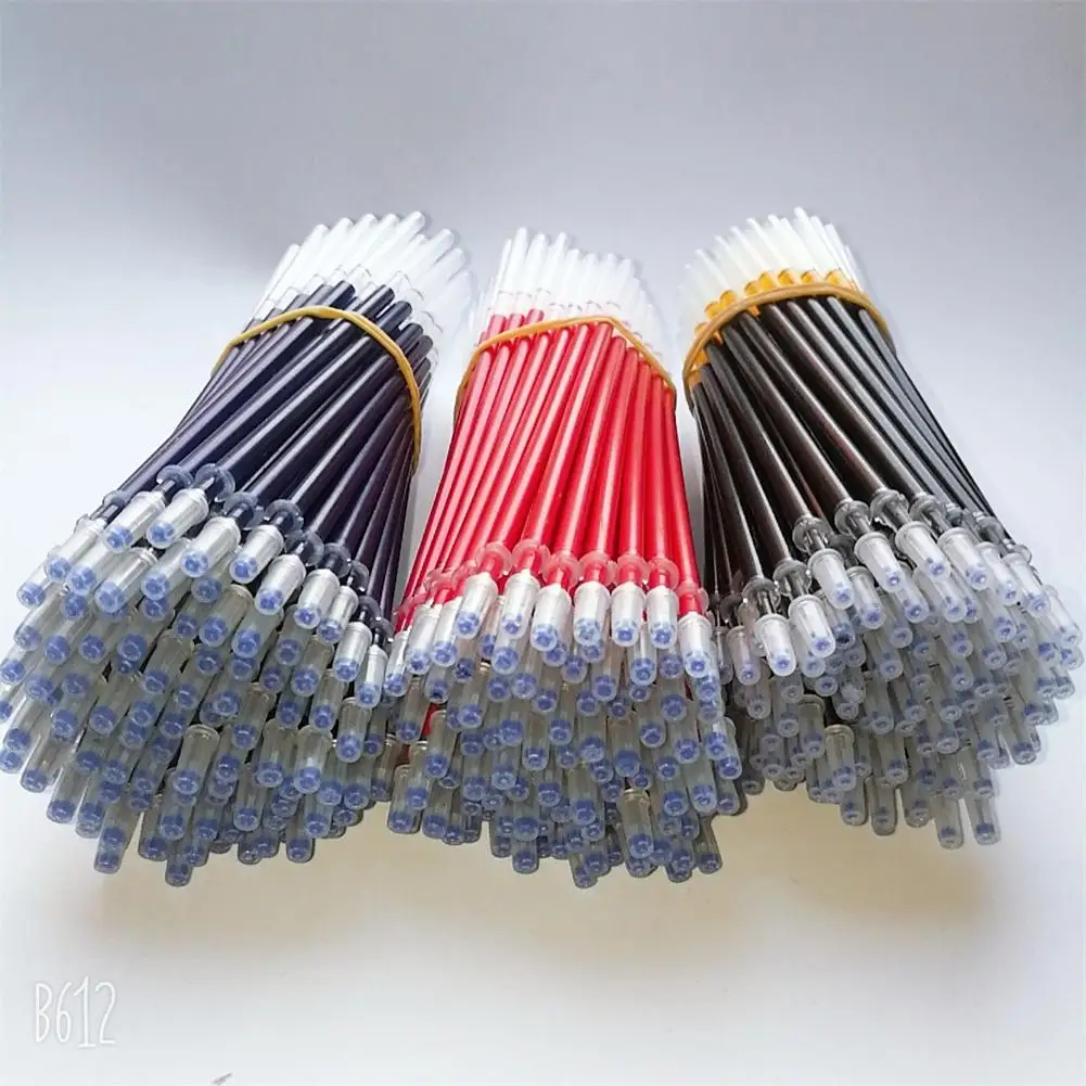 

100Pcs Gel Pen Refill Replacement Core 0.5mm Gel Pens Refills Set High Capacity Writing Stationery Office School Pens Supplies