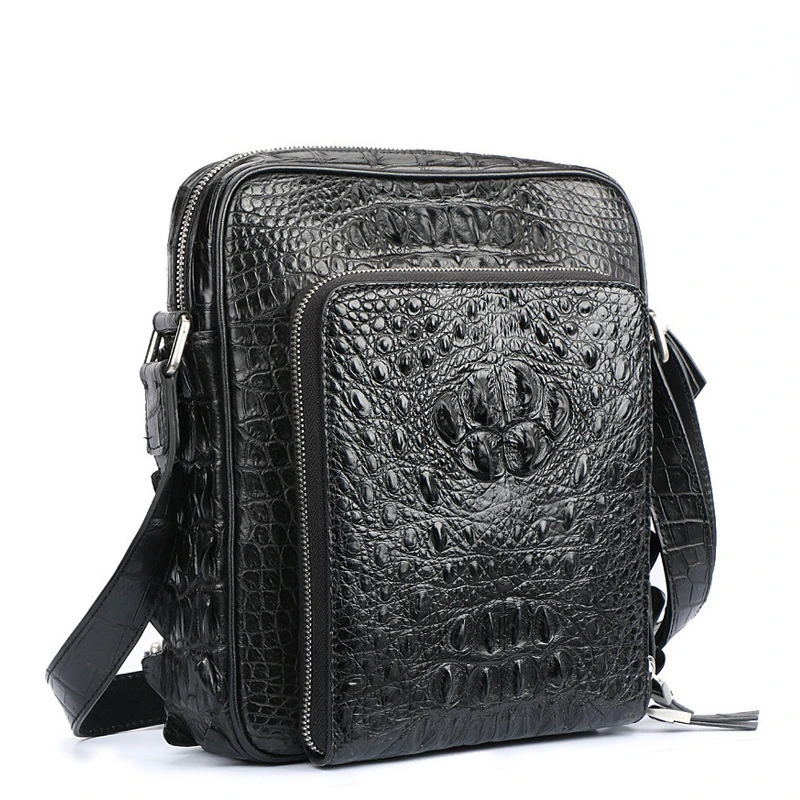

New in 100% Real Crocodile Skin Men's Crossbody Messenger Bag Genuine Leather Shoulder Bag for Men Luxury Business Bag Briefcase