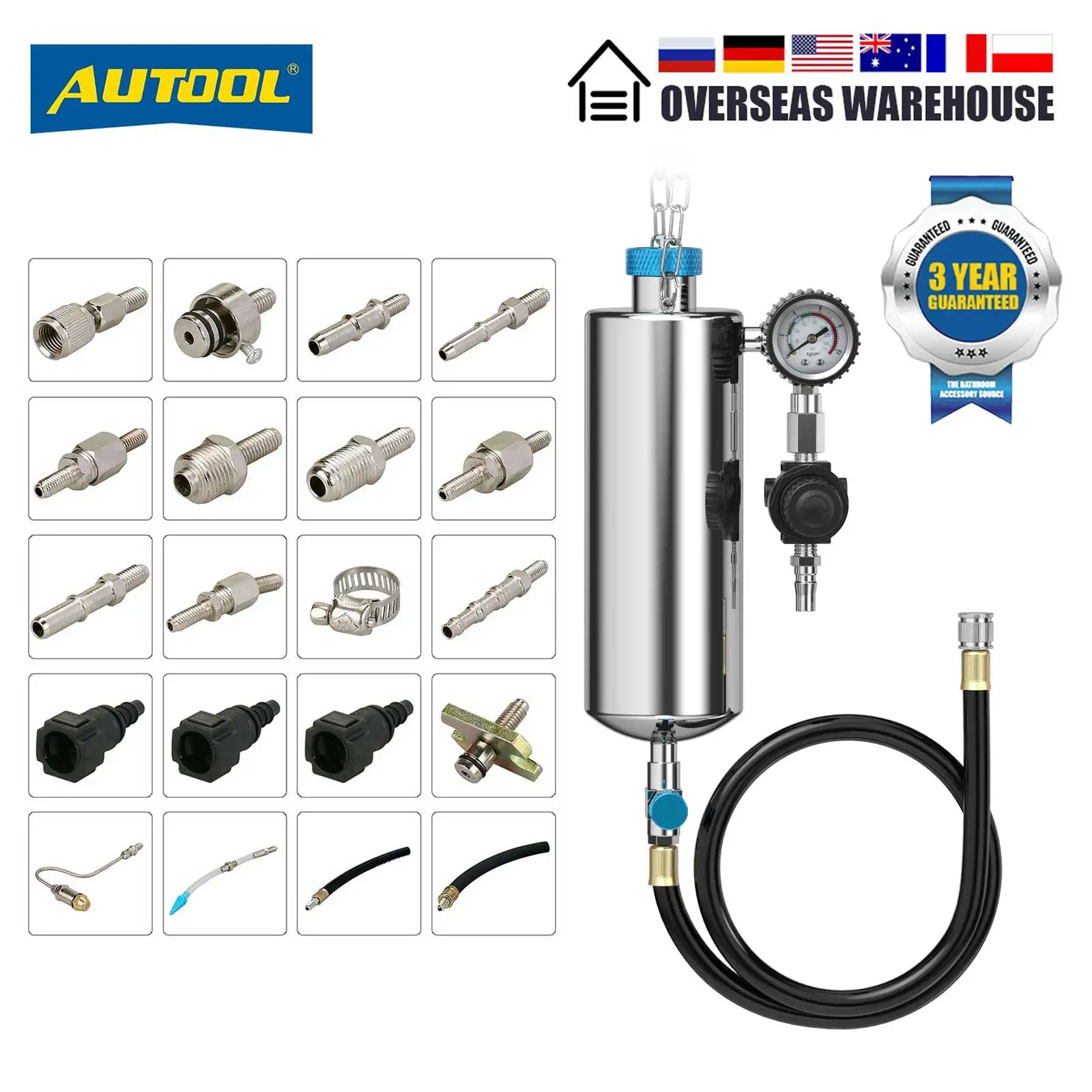 Autool-máquina de Limpeza e Lavagem de Injetores de Combustível C80 Pressão Ajustável Não Desmonta Manutenção Automática Ferramenta de Limpeza do Bico Quente Injector Máquina de Limpeza & Detector