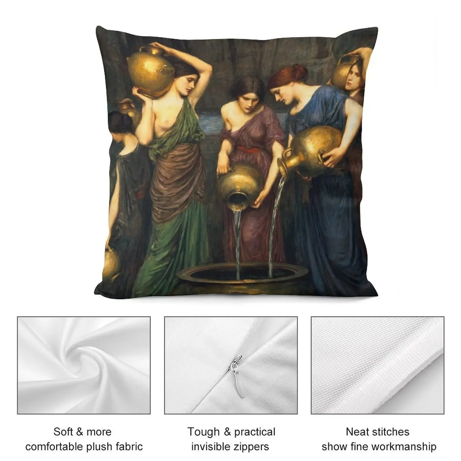 Декоративная подушка John William Waterhouse-Danides декоративная для дивана наволочка