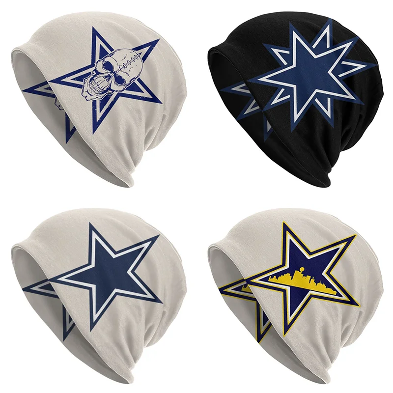 Cowboy Star Caps Men Women Unisex Streetwear Winter Warm Knit Hat Adult Hats