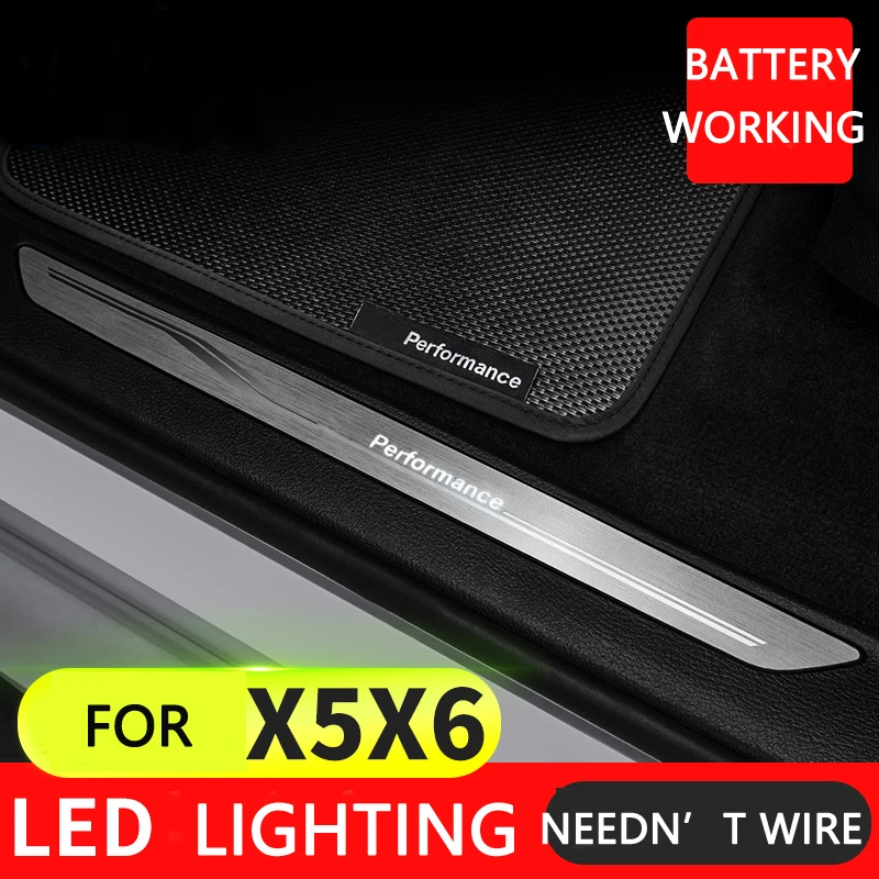 

Car Step Threshold Welcome Pedal LED Light Door Sill For BMW X5 F15 X6 F16 X3 F25 X4 F26 M Performance xDrive 35i xDrive40i 50i