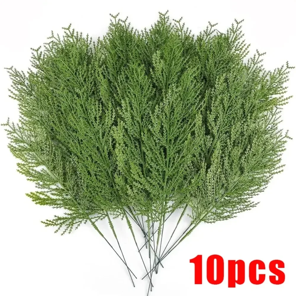 

10/1PCS Christmas Artificial Pine Branches Green Fake Plant Leaves DIY Christmas Tree Wreath Gifts Decoration Xmas Home Decor