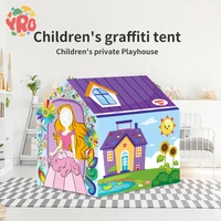 camping tent childrentent portable kids tent toys release baby imagination doodle kids play house tent toys play indoors and out