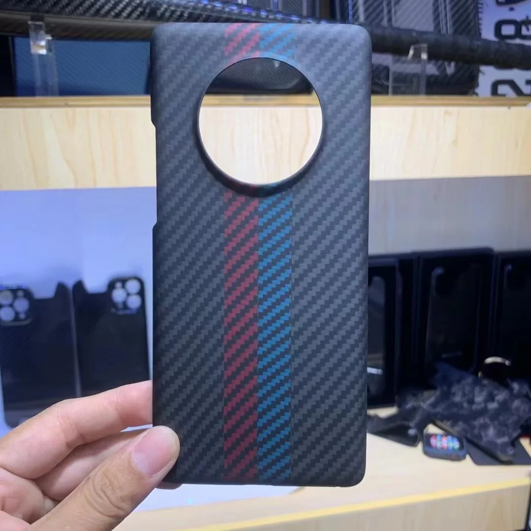 

Pure Carbon Fiber Phone Case For Huawei Mate 40 Pro Car Track version Aramid fiber for mate 40 pro Matte Hard Protection Cover
