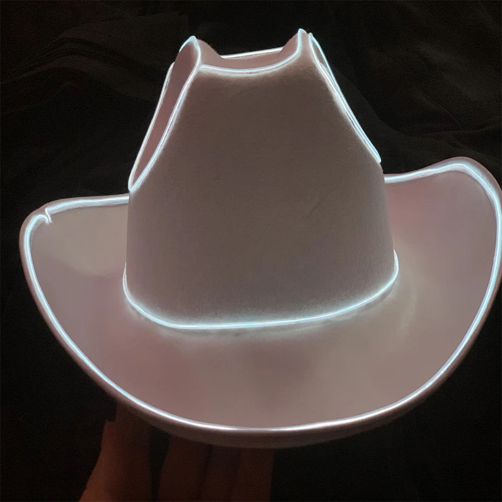 

Ковбойская шляпа, светящаяся в западном стиле, ковбойская шляпа для девичника, искусственная страна, свадьба, светящаяся в свадебном стиле