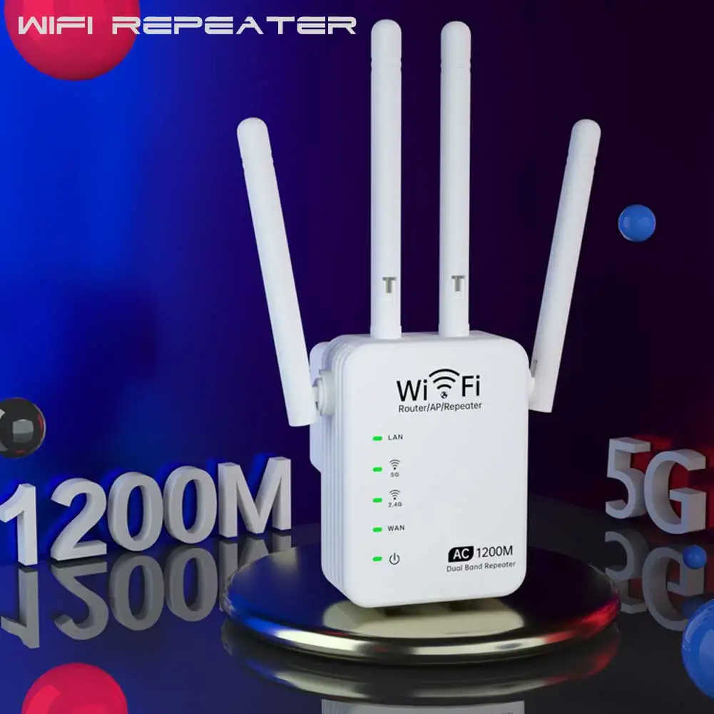 Беспроводной усилитель Wi-Fi 1200 Мбит/с 2 4 ГГц | Компьютеры и офис