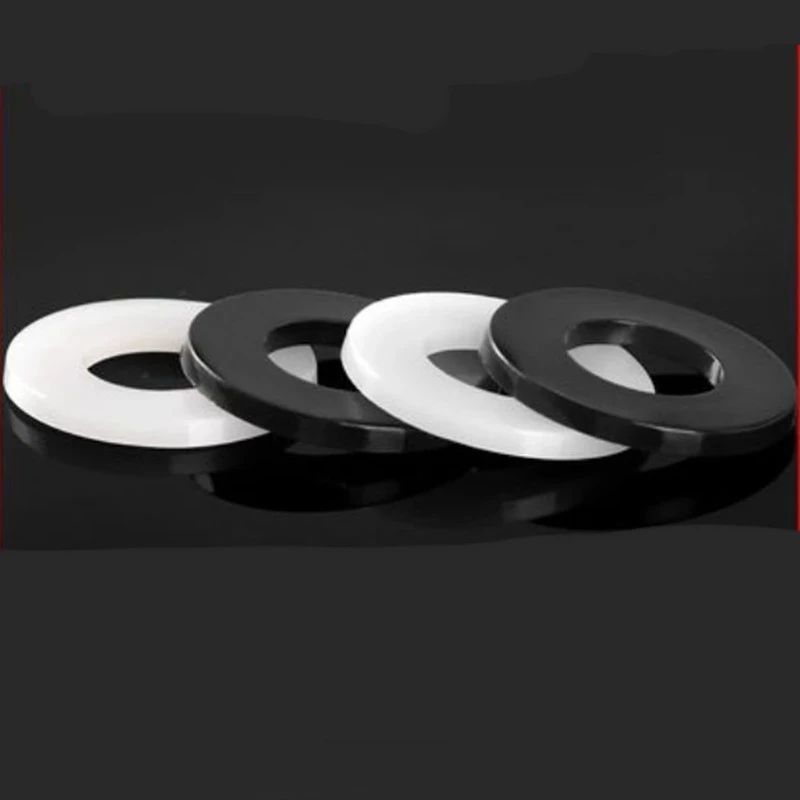 

50Pcs M10 black White nylon plastic flat gasket washer