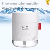 white snow mountain humidifier 500ml ultrasonic usb aroma air diffuser soothing light aromatherapy humidificador home difusor