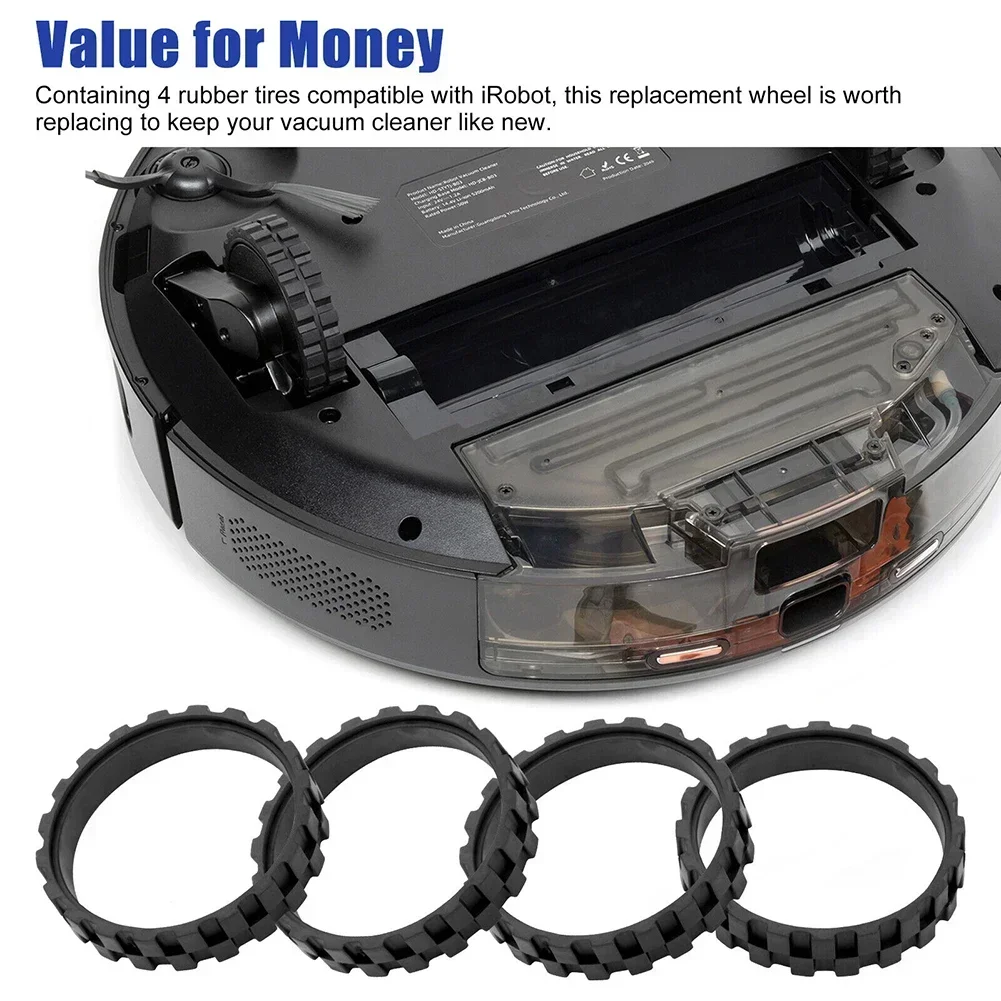 

4 шт. обод шины робота вакуумные шины для колес серии 5/6/7/8/9/I7 S9 + противоскользящие детали для пылесоса аксессуары для электроинструментов