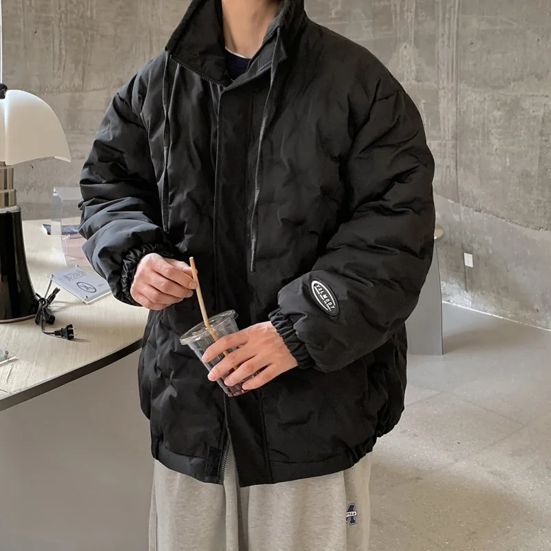 Winter Jacket Men Warm Fashion 4-color Thickened Jacket Men Streetwear Korean Loose Thick Short Coat Mens Parker Clothes M-3XL