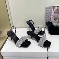 2022 luxury star style rhinestone sandals ladies elegant stiletto heels gladiator sandals party sandals summer prom shoes