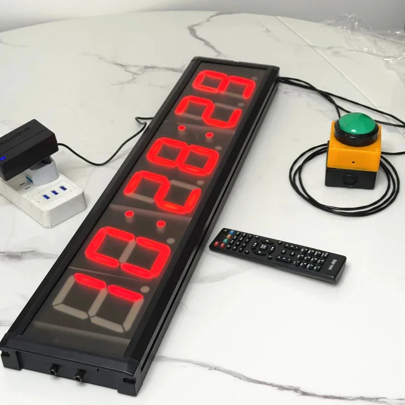Электронные LED-часы-таймер, настенные часы-секундомер для соревнований по скалолазанию и тренировок в спортзале, таймер для школьных занятий физкультурой 71x16 см (art.: 3920d8a9fbaff) - 3920d8a9fbaff