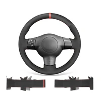diy custom soft black suede steering wheel cover for toyota corolla caldina rav 4