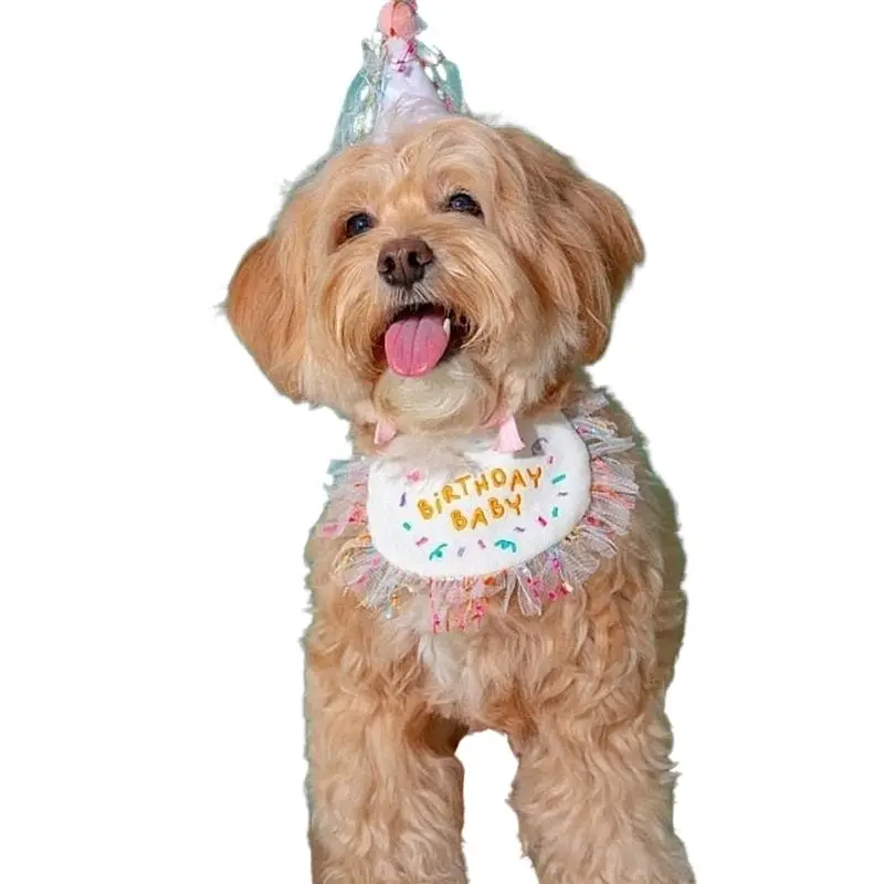 

Товары для домашних животных, нагрудник на день рождения для собак, вечерние ый медведь, треугольный шарф, щенок, чихуахуа, йоркширский терь...